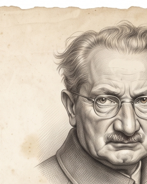 Martin Heidegger karakalem portresi