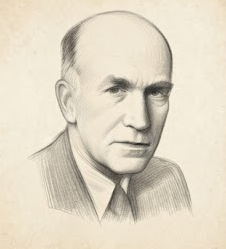 Karl Jaspers karakalem portresi